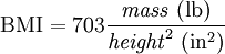 BMI Imperial Calculation